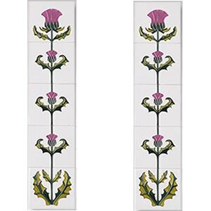 Cast Tec Thistle Pink and Ivory Fireplace Tiles