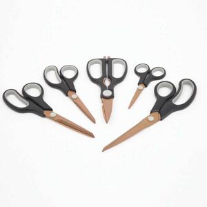 Easylife Titanium Scissors 5-Piece Set in Orange/Brown Easylife Titanium Scissors 5-Piece Set in Orange/Brown