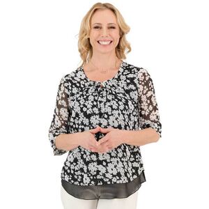 Easylife Womens Blouse Sleeve 10 in Blue, Size Double, Polyester Easylife Womens Blouse Sleeve 10 in Blue, Size Double, Polyester