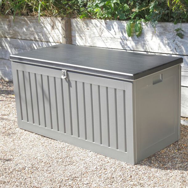 Outdoor Garden Storage Box (black+grey) - 270L