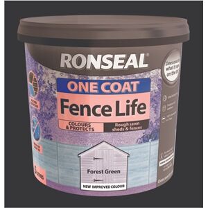 Ronseal One Coat Fence Life Forest Green 5L