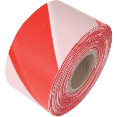 Hadley 75mm x 500M Barrier Tape Roll - Red/White Hadley 75mm x 500M Barrier Tape Roll - Red/White