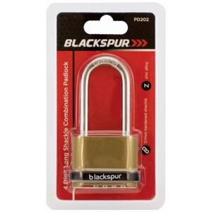 Blackspur 4 Digit Long Shackle Combination Padlock Blackspur 4 Digit Long Shackle Combination Padlock