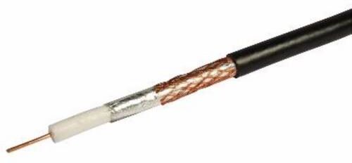 Labgear Black Single 1mm Solid Copper 75Ohm PF100 Digital Satellite Cable With Foam Filled PE Copper Foil & Bare Copper Braid - 100 Meter