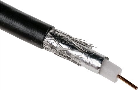 Labgear 1mm RG6 Cable Black, 100m