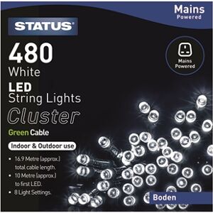 Status Boden - 480 - Cool White - LED - Indoor/Outdoor - Mains Powered - Cluster Festive Lights Status Boden - 480 - Cool White - LED - Indoor/Outdoor - Mains Powered - Cluster Festive Lights