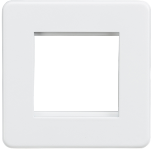 KnightsBridge Screwless 2G Modular Faceplate - Matt White KnightsBridge Screwless 2G Modular Faceplate - Matt White