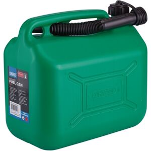 Draper Plastic Fuel Can, 10L, Green Draper Plastic Fuel Can, 10L, Green