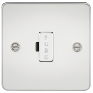 KnightsBridge Flat Plate 13A fused spur unit - polished chrome KnightsBridge Flat Plate 13A fused spur unit - polished chrome