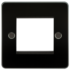 KnightsBridge Flat Plate 2G modular faceplate - gunmetal KnightsBridge Flat Plate 2G modular faceplate - gunmetal