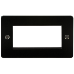 KnightsBridge Flat Plate 4G modular faceplate - gunmetal KnightsBridge Flat Plate 4G modular faceplate - gunmetal