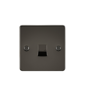 KnightsBridge Flat Plate Telephone master socket - gunmetal KnightsBridge Flat Plate Telephone master socket - gunmetal
