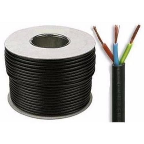 Zexum 1mm 3 Core Black Cable Flexible 3183Y - 100 Meter