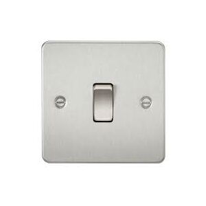 KnightsBridge 1G Intermediate Flat Plate Switch- Brushed Chrome - Rocker Switch KnightsBridge 1G Intermediate Flat Plate Switch- Brushed Chrome - Rocker Switch