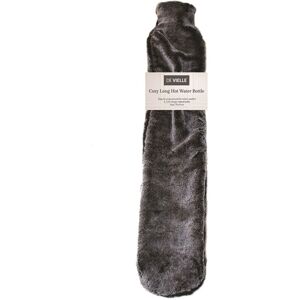 De Vielle Covered Long Hot Water Bottle - Black De Vielle Covered Long Hot Water Bottle - Black