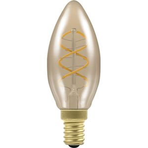 Crompton LED Candle Spiral Filament Antique 2.5W Dimmable 2200K SES-E14