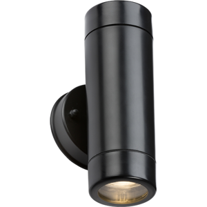 KnightsBridge EAMON - 230V IP54 GU10 Polycarbonate Up/Down Wall light - Black KnightsBridge EAMON - 230V IP54 GU10 Polycarbonate Up/Down Wall light - Black