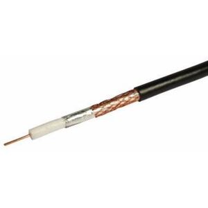 Labgear Black Single 1mm Solid Copper 75Ohm PF100 Digital Satellite Cable With Foam Filled PE Copper Foil & Bare Copper Braid - 100 Meter Labgear Black Single 1mm Solid Copper 75Ohm PF100 Digital Satellite Cable With Foam Filled PE Copper Foil & Bare Copper Braid - 100 Meter