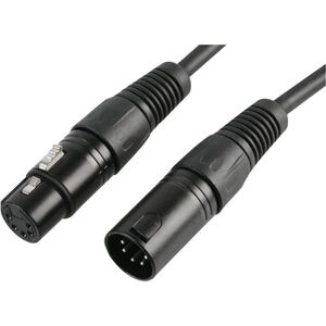 Pulse DMX Lead, 5 Pin XLR Male to Female (1 Pair+Screen), 5m Black