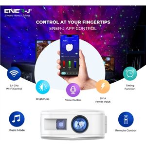 Ener-J WiFi + BLE Smart Star Projector with music sync function