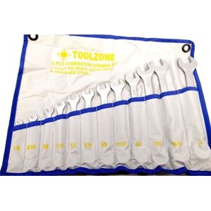 Toolzone 12 Piece Imperial AF Combination Spanner Set Toolzone 12 Piece Imperial AF Combination Spanner Set
