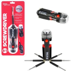 Global Gizmos 8-in-1 Screwdriver with Super Bright Light Global Gizmos 8-in-1 Screwdriver with Super Bright Light
