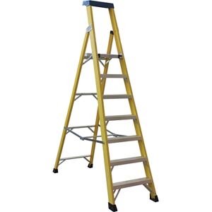 Norslo 6 Step Plus Platform Fibre Glass Step Ladder Norslo 6 Step Plus Platform Fibre Glass Step Ladder
