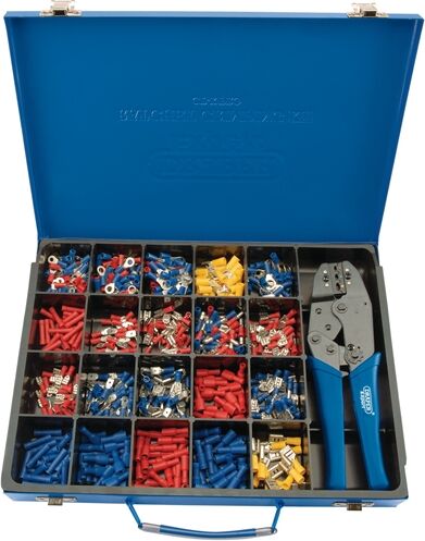 Draper Ratchet Crimping Tool and Terminal Kit, 220mm