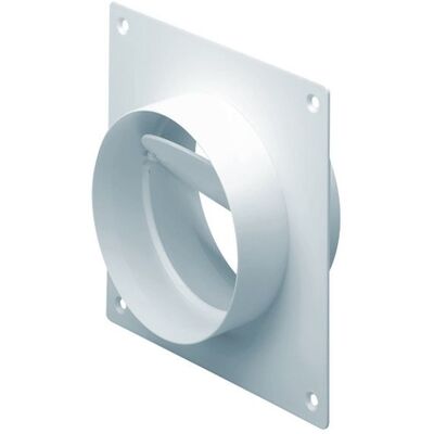 Domus 4" Rigid Duct Straight Connector with Damper & Wall Plate - 6" Domus 4" Rigid Duct Straight Connector with Damper & Wall Plate - 6"