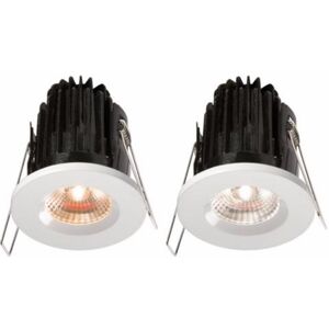 KnightsBridge FireKnight 7W IP65 LED 4000K Downlight With White Bezel - Warm White KnightsBridge FireKnight 7W IP65 LED 4000K Downlight With White Bezel - Warm White