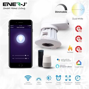 Ener-J Smart Wi-Fi Fire Rated Downlight, 8W, CCT Changeable & Dimming Ener-J Smart Wi-Fi Fire Rated Downlight, 8W, CCT Changeable & Dimming