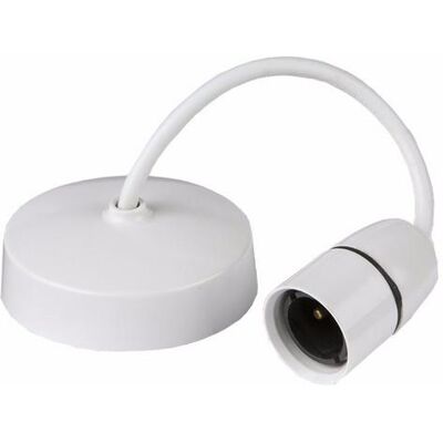 KnightsBridge 6 Inch (6) 100W T2 Bayonet Cap BC Ceiling Rose Light Pendant Set KnightsBridge 6 Inch (6) 100W T2 Bayonet Cap BC Ceiling Rose Light Pendant Set