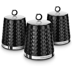 Morphy Richards Dimensions Set of 3 Canisters - Black