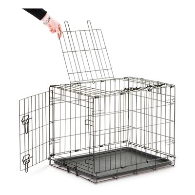 Savic Dog Cottage Crate - Foldable Metal Dog Cage for Travel & Training Savic Dog Cottage Crate - Foldable Metal Dog Cage for Travel & Training