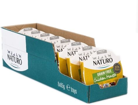 Naturo Adult Cat Grain Free Chicken Mousse, 85g X8