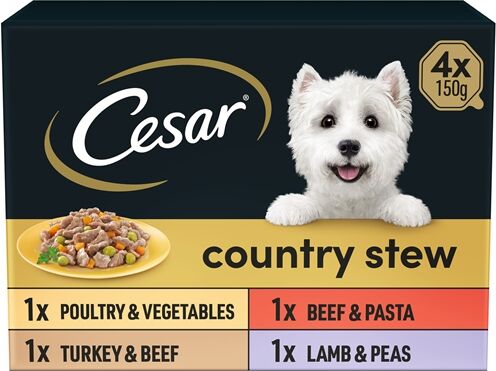 Cesar Country Stew Adult Wet Dog Food Trays Mixed - 4 x 150g
