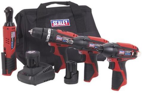 Sealey 4 x 12V Cordless Tool Combo Kit