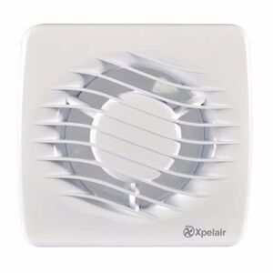 Xpelair DX100T 4 100mm Square Bathroom Extractor Fan With Timer