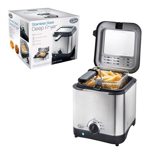 Quest 1.5L Brushed Stainless Steel Deep Fryer