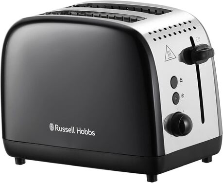 Russell Hobbs Stainless Steel 2 Slice Toaster - Black