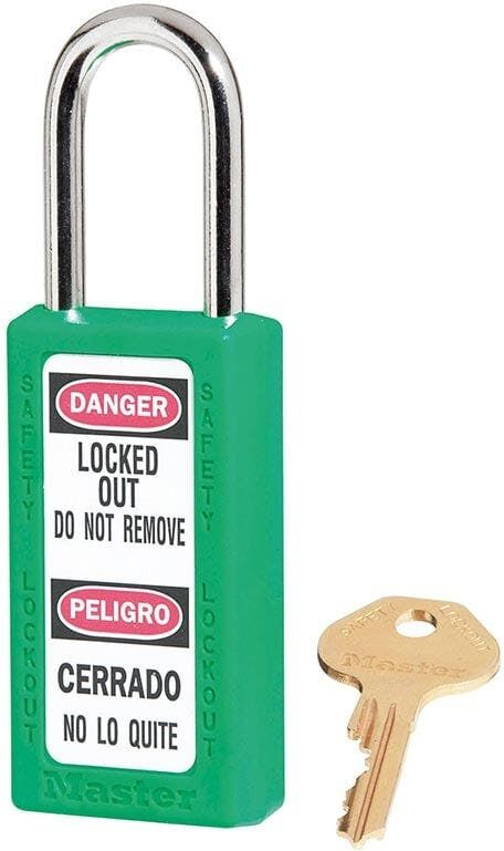 Master Lock 411 76mm Zenex Safety Lockout Padlock - Green