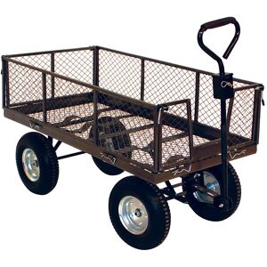 400kg Mesh Platform Truck with Plywood Deck and Pneumatic Tyres - Platform Size: 1520 x 745mm