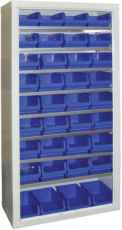 Storage Container Cupboard - 1800.900.460 (Option 1D 8x size 4, 12x size 6 , 7 shelves)