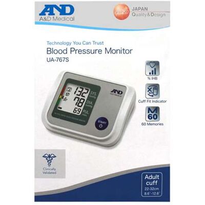 A & D Medical A&D Blood Pressure Monitor UA-767S A & D Medical A&D Blood Pressure Monitor UA-767S