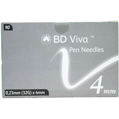 BD- medical Viva Pen Needles 0.23mm (32G) x 4mm x 90 REF 320425 BD- medical Viva Pen Needles 0.23mm (32G) x 4mm x 90 REF 320425