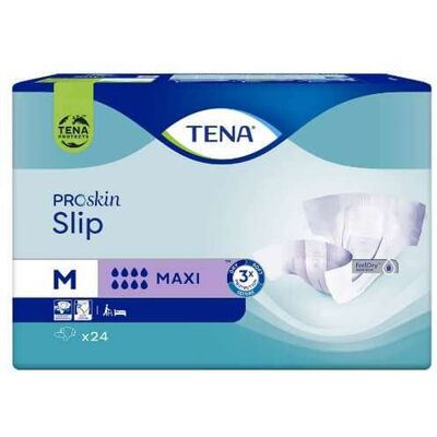 Tena Tenaslip Maxi Proskin Slip Medium Incontinence Pads - Pack Of 24 M Tena Tenaslip Maxi Proskin Slip Medium Incontinence Pads - Pack Of 24 M