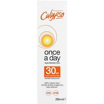 Calypso Once A Day Sun Protection Lotion SPF 30 200ml - Sun Protection Calypso Once A Day Sun Protection Lotion SPF 30 200ml - Sun Protection