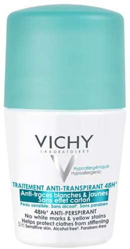 Vichy 48 Hour Deodorant Roll-On No Trace Intense 50ml