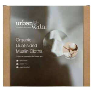 Urban Veda Organic Dual-Sided Muslin Cloths 3 Urban Veda Organic Dual-Sided Muslin Cloths 3