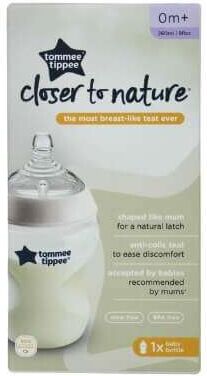 Tommee Tippee Closer To Nature 260ml 0m+ Feeding Bottle x 1uct